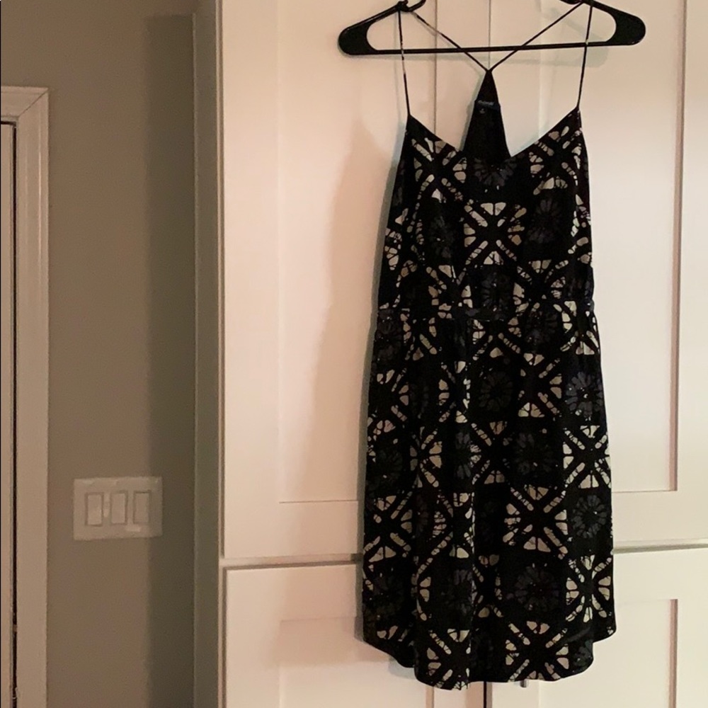 Madewell Geometric Silk mini dress size 6